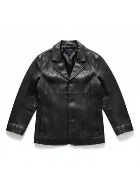 Wilsons Leather M Julian Women's 3X Black‎ Genuine Leather Blazer Plus Size